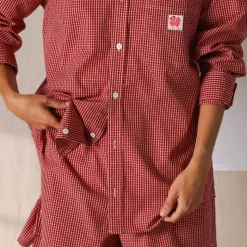 Femme G01 Chemises|Chemises-Merci - Chemise Basile - Carreaux Rouge