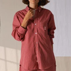 Femme G01 Chemises|Chemises-Merci - Chemise Basile - Carreaux Rouge