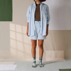 Femme G01 Chemises|Chemises-Merci - Chemise Basile - Carreaux Bleu