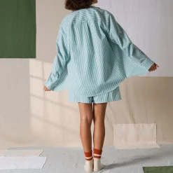 Femme G01 Chemises|Chemises-Merci - Chemise Basile - Rayures Vert