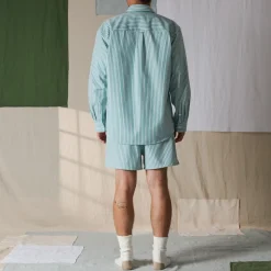 Femme G01 Chemises|Chemises-Merci - Chemise Basile - Rayures Vert