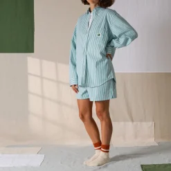 Femme G01 Chemises|Chemises-Merci - Chemise Basile - Rayures Vert