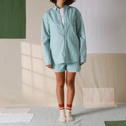 Femme G01 Chemises|Chemises-Merci - Chemise Basile - Rayures Vert