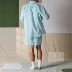 Femme G01 Chemises|Chemises-Merci - Chemise Basile - Turquoise