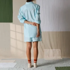 Femme G01 Chemises|Chemises-Merci - Chemise Basile - Turquoise