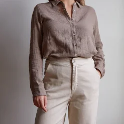 Femme J01 Chemises-Merci - Chemise en gaze de coton -