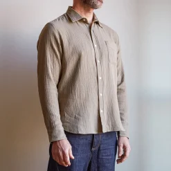 Homme MERCI Chemises-- Chemise Gaspard en gaze de coton -