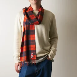 Femme JE01 Maison De Campagne|Foulards & Echarpes-Merci - Echarpe en cachemire Harry - Rouge Tartan