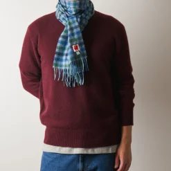 Femme JE01 Maison De Campagne|Foulards & Echarpes-Merci - Echarpe en cachemire Harry - Vichy Bleu