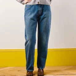 Femme KE01 Jeans|Jeans-Merci - Jeans Droit Trèfle - Stonewash