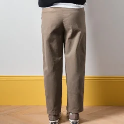 Femme J01 Pantalons-Merci - Pantalon en Coton - Camel