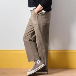 Femme J01 Pantalons-Merci - Pantalon en Coton - Camel