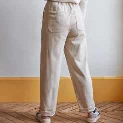 Femme MERCI Pantalons-- Pantalon en coton - Craie