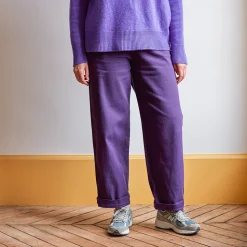 Femme MERCI Pantalons-- Pantalon en coton - Améthyste