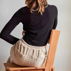 Femme MERCI Pantalons-- Pantalon en velours côtelé - Écru