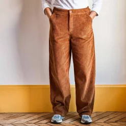 Femme MERCI Pantalons-- Pantalon en velours côtelé - Camel