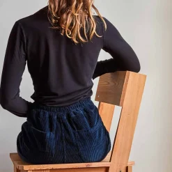 Femme MERCI Pantalons-- Pantalon en velours côtelé - Bleu Marine