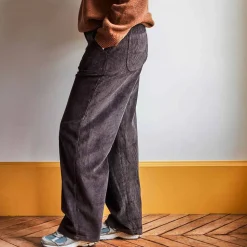 Femme MERCI Pantalons-- Pantalon en velours côtelé - Chocolat