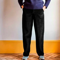 Femme MERCI Pantalons-- Pantalon en velours côtelé - Noir