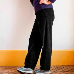 Femme MERCI Pantalons-- Pantalon en velours côtelé - Noir