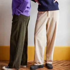 Femme MERCI Pantalons-- Pantalon en velours côtelé - Kaki