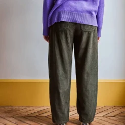 Femme MERCI Pantalons-- Pantalon en velours côtelé - Kaki