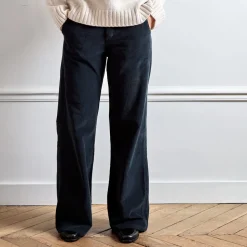 Femme J01 L'esprit Merci|Pantalons-Merci - Pantalon en velours Dalida - Noir