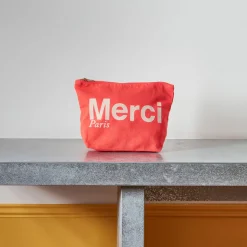 Femme V01 Trousses De Toilette|Pochettes-Merci - Pochette en coton - Orange & Sable