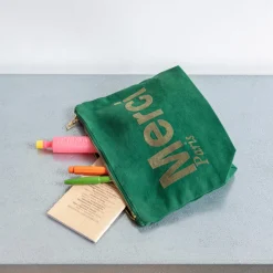 Femme V01 Trousses De Toilette|Pochettes-Merci - Pochette en coton - Vert