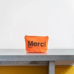Femme V01 Trousses De Toilette|Pochettes-Merci - Pochette en coton - Orange & Marron