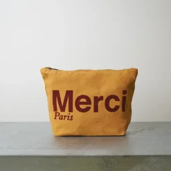 Femme V01 Trousses De Toilette|Pochettes-Merci - Pochette en coton - Beige & Marron