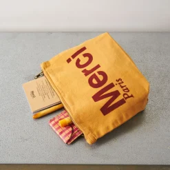 Femme V01 Trousses De Toilette|Pochettes-Merci - Pochette en coton - Beige & Marron