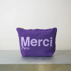 Femme V01 Trousses De Toilette|Pochettes-Merci - Pochette en coton - Violet & Lila