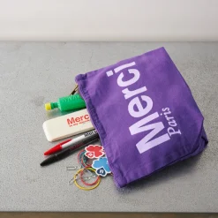 Femme V01 Trousses De Toilette|Pochettes-Merci - Pochette en coton - Violet & Lila