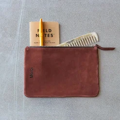 Femme MERCI Trousses De Toilette|Pochettes-- Pochette en daim - Muscat