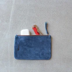 Femme MERCI Trousses De Toilette|Pochettes-- Pochette en daim - Oceania