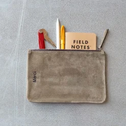 Femme MERCI Trousses De Toilette|Pochettes-- Pochette en daim - Truffle