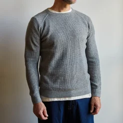 Homme MERCI Mailles-- Pull en laine - Gris