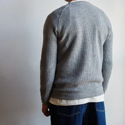 Homme MERCI Mailles-- Pull en laine - Gris