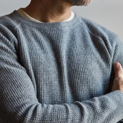 Homme MERCI Mailles-- Pull en laine - Gris