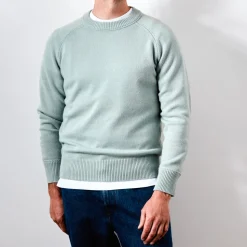 Homme MERCI Mailles-- Pull Sweat Man en cachemire - Vert