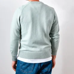 Homme MERCI Mailles-- Pull Sweat Man en cachemire - Vert