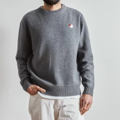 Homme BA01 Mailles-Merci - Pullover Lucky - Gris