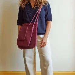 Femme MERCI Sacs À Main-- Sac en daim - Cardinal