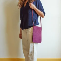 Femme MERCI Sacs À Main-- Sac en daim - Cardinal