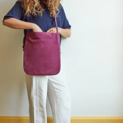 Femme MERCI Sacs À Main-- Sac en daim - Cardinal