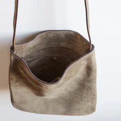 Femme MERCI Sacs À Main-- Sac en daim - Saloon