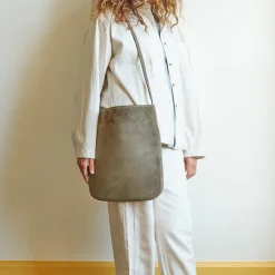 Femme MERCI Sacs À Main-- Sac en daim - Truffle