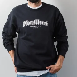 Femme M05 Sweats|Sweats-Merci - Sweat Gothique Non Merci - Noir