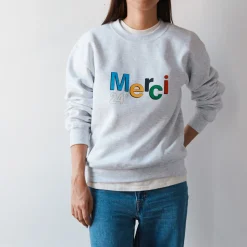 Femme M05 Sweats|Sweats-Merci - Sweat Merci 24' - Gris